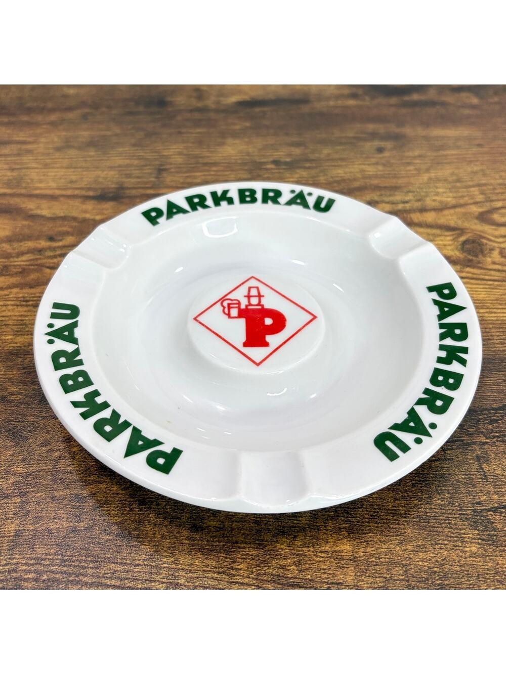 Vintage Parkbrau German Beer Company Ashtray Advertising Germany Ceramic